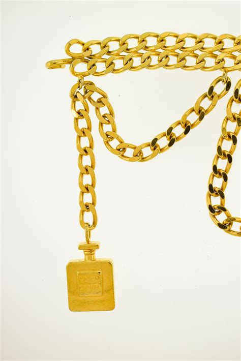 chanel belt perfume bottle|Chanel Vintage Gold Chain Perfume Bottle Belt.